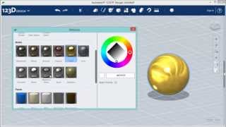 123D Design tutorial quotSnapquot quotMeasurequot and quotMaterialquot [upl. by Salb674]