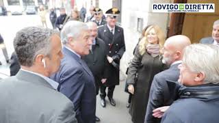 Antonio Tajani ministro degli Esteri in visita a Rovigo [upl. by Asilaj]