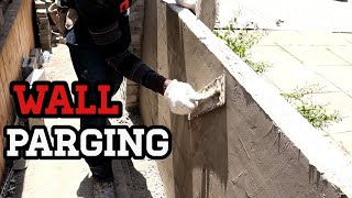 how to parge a cinder block wall step by step guide pt 4 [upl. by Charla]