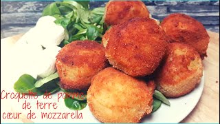 Croquette de pomme de terre au cœur de mozzarella facile et rapide [upl. by Nysila804]