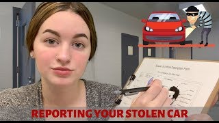 ASMR Police Station  Reporting Your Car Stolen RP [upl. by Annawat]