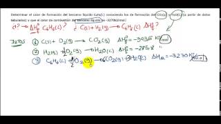 Cálculo de entalpía de formación Ley de Hess [upl. by Clemens]