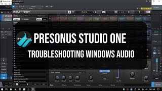 Troubleshooting Windows Audio with Presonus Studio One [upl. by Namrac]