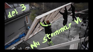 Bygger mitt attefallshus 30 m2 del 3 RESER STOMMEN [upl. by Ekul]