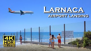 Larnaca airport landing  Cyprus in 4K 60fps HDR UHD Dolby Atmos 💖 The best places 👀 [upl. by Eimam331]