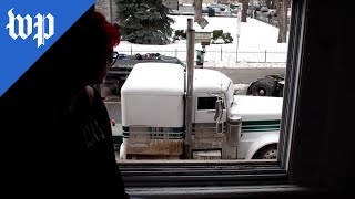 Canadian trucker protest upends the lives of Ottawa residents [upl. by Ahsinrat]