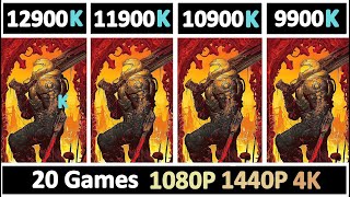 Intel I9 12900K vs 11900K vs 10900K vs 9900K  Tested 20 Games [upl. by Heiney]