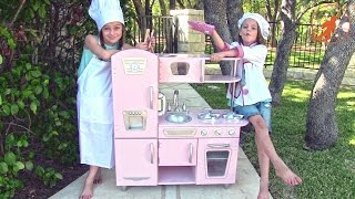 Kidkraft Kids Toy Kitchen  UnboxingReview and Pretend Cooking [upl. by Ally]