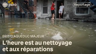 Fuite deau à Montréal  retour sur une journée mouvementée [upl. by Akerdnahs]