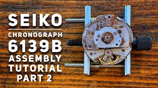 Seiko 6139B Assembly Part 2  Calendar works Dial amp Hands [upl. by Neelahs]