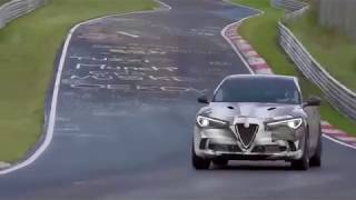 Stelvio Quadrifoglio Nürburgring rekord 07517 [upl. by Acisse]