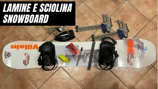 Snowboard e preparazione attrezzo lamine e sciolina [upl. by Nolubez]