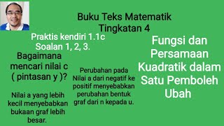 Menentukan nilai c  pintasan y  persamaan kuadratik  Bukaan graf kuadratik  Praktis kendiri 11c [upl. by Ruddie35]