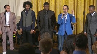 Hamilton cast performs quotMy Shotquot at White House [upl. by Leizahaj347]