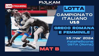 LOTTA  Campionato Italiano U15 GRF 2024  Mat B [upl. by Cam84]