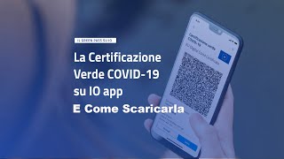 Come scaricare il GREEN PASS da App IO dopo Vaccinazione prima e seconda dose [upl. by Sykes]