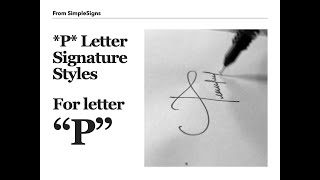 Draw a Stylish Signature starting with letter quotPquot  7 Styles of letter quotPquot [upl. by Auqinet]