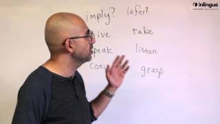 Vocabulary The difference between imply and infer  English Lessons with inlingua Vancouver [upl. by Wrightson]