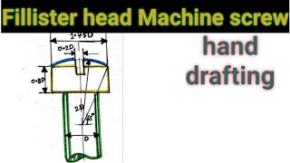 Fillister head machine screw drawing Engineering and poetry [upl. by Aiekan]