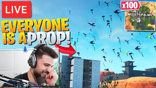 I Told 100 Streamsnipers To Drop Moisty Palms Everyone Was A Prop  Fortnite Battle Royale [upl. by Marylee666]