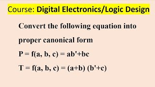 Convert the following equation into proper canonical form [upl. by Yahska833]