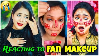 Reacting to My FAN MAKEUP Inspired 😍 Gone Too CUTE 🥰 Nilanjana Dhar [upl. by Reel]