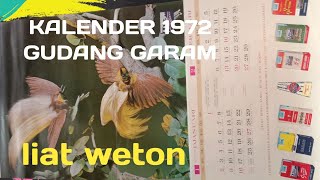 Kalender Tahun 1972 Antik Milik Gudang Garam [upl. by Dyrrej297]