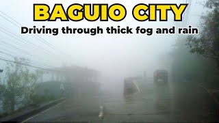 Rainy September Afternoon in Baguio City  Driving through the thick fog and rain in Baguio [upl. by Ibbie]