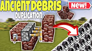 Minecraft 121  SIMPLE Working Unlimited Ancient Debris Netherite Duper Farm  Tutorial Bedrock [upl. by Cralg]