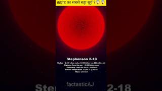 Biggest Star In The Universe  Stephenson 218 shorts sciencefacts science [upl. by Plate85]