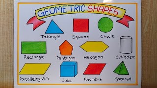 Mathematics Day special drawing easy How to draw Geometric Shapes Mathematics Shapes drawing chart [upl. by Adehsor]