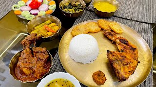 গ্রামের বাগানে জলের লাইন বসলো💦🌳Tandoori 🍗থেকে Chicken Kaliya আজ just onno level lunch🤩 [upl. by Nivat519]