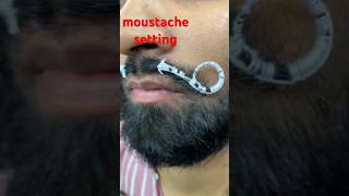 moustache setting styles moustache settingmuchh treatmentmuchh barber mustache shortvideo [upl. by Ametaf]