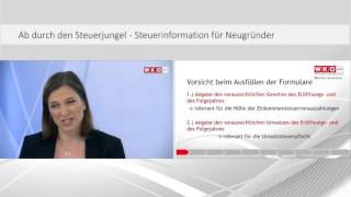 Ab durch den Steuerdschungel  Steuerinformationen für Neugründer Teil18 [upl. by Nagap226]