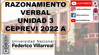 RAZONAMIENTO VERBAL  Unidad 3  Analogías  CEPREVI 2022 A  Admisión UNFV [upl. by Massey]