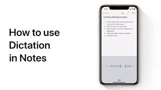 Use Dictation in Notes — Apple Support [upl. by Zsolway]