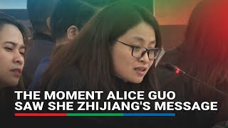 Actual moment Alice Guo sees message from selfconfessed Chinese spy [upl. by Petracca]