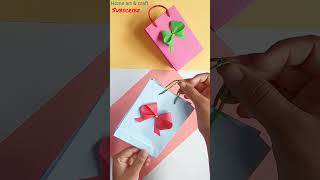 How to make easy paper shopping bag  Origami paper bag  Shorts [upl. by Nnaaras]