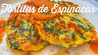 Tortitas de Espinacas con Queso 👌🏻 ¡Mira lo delicioso que estaba 🔥 [upl. by Lertnek]