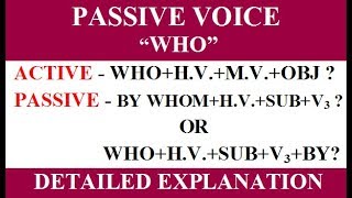 PASSIVE VOICE  WHO  quotWHquot WORDS BANKSSCSI [upl. by Nama663]