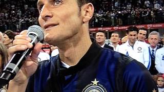 Addio al calcio di Javier Zanetti HD [upl. by Halden]