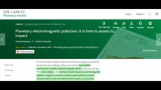 Planetary Electromagnetic Pollution  The Lancet Planetary Health 2018 [upl. by Hittel]