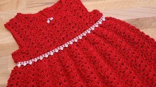 Vestido Crochet bebe 6 a 12 meses sin manga cc [upl. by Cami339]