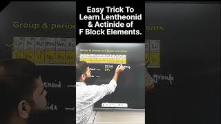 Trick to learn F block Elements easily  Lanthanides amp Actinides Trick shorts chemistry9th [upl. by Ahseele595]