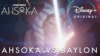 Ahsoka vs Baylon  Star Wars Ahsoka Episode 4  Disney [upl. by Sillihp]