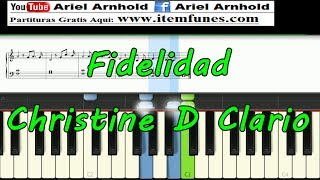 FIDELIDAD Christine d Clario  Tutorial Synthesia Piano  Descarga Partitura Facil [upl. by Essex429]