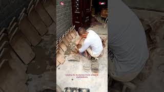 Most Traditional Method to Make Handmade Clay Tiles Craftsmanship craft artworking [upl. by Patty]