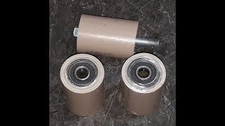 DIYRoletes para lixadeira de cinta fácil e BARATO 2x72 belt grinder wheels [upl. by Cire]