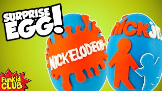 NICKELODEON and NICK JR PlayDoh Surprise Egg HUGE PlayDoh Nickelodeon LOGO Full of Nick FUN [upl. by Cianca271]