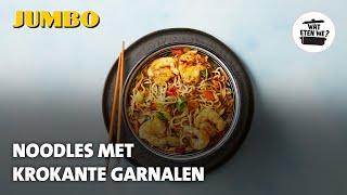 Wat eten we Noodles met krokante garnalen [upl. by Chew]